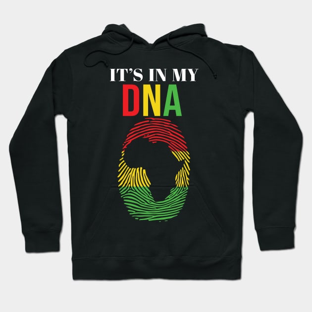 It's in my DNA, Black History, Fingerprint, African, Black Lives Matter Hoodie by UrbanLifeApparel
